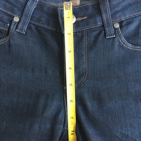 Paige Skyline Skinny Jeans Indigo/Dark blue.  Size 26 Like New Condition. - Picture 10 of 11